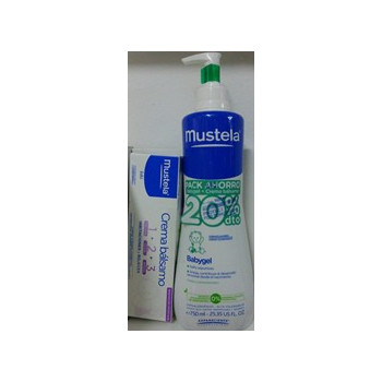 PACK MUSTELA BABYGEL 750ML + CREMA 123, 100ML