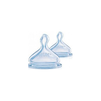 NUK BLISTER 2 TETINAS SILICONA L, 0-6MESES