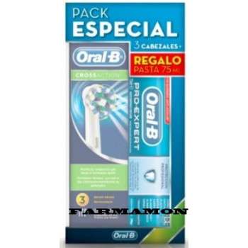 ORAL B RECAMB. CROSS ACTION 3 UD+PASTA 75ML