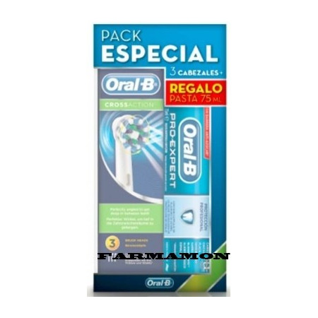 ORAL B RECAMB. CROSS ACTION 3 UD+PASTA 75ML