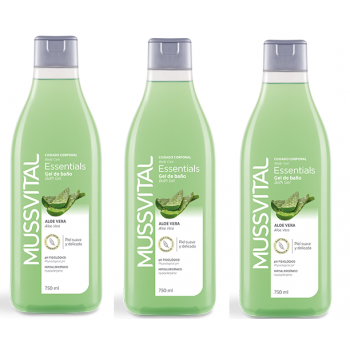 MUSSVITAL PACK 3 GELES ALOE VERA 750ML